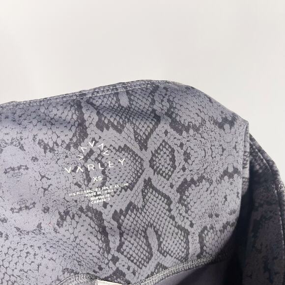 Varley XSmall XS Gray Lets Go Super High Rise Snakeprint Leggings Workout Animal - Picture 8 of 10